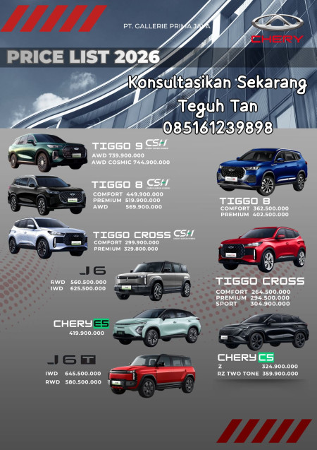 Pricelist Harga OTR Chery Jabodetabek 2026